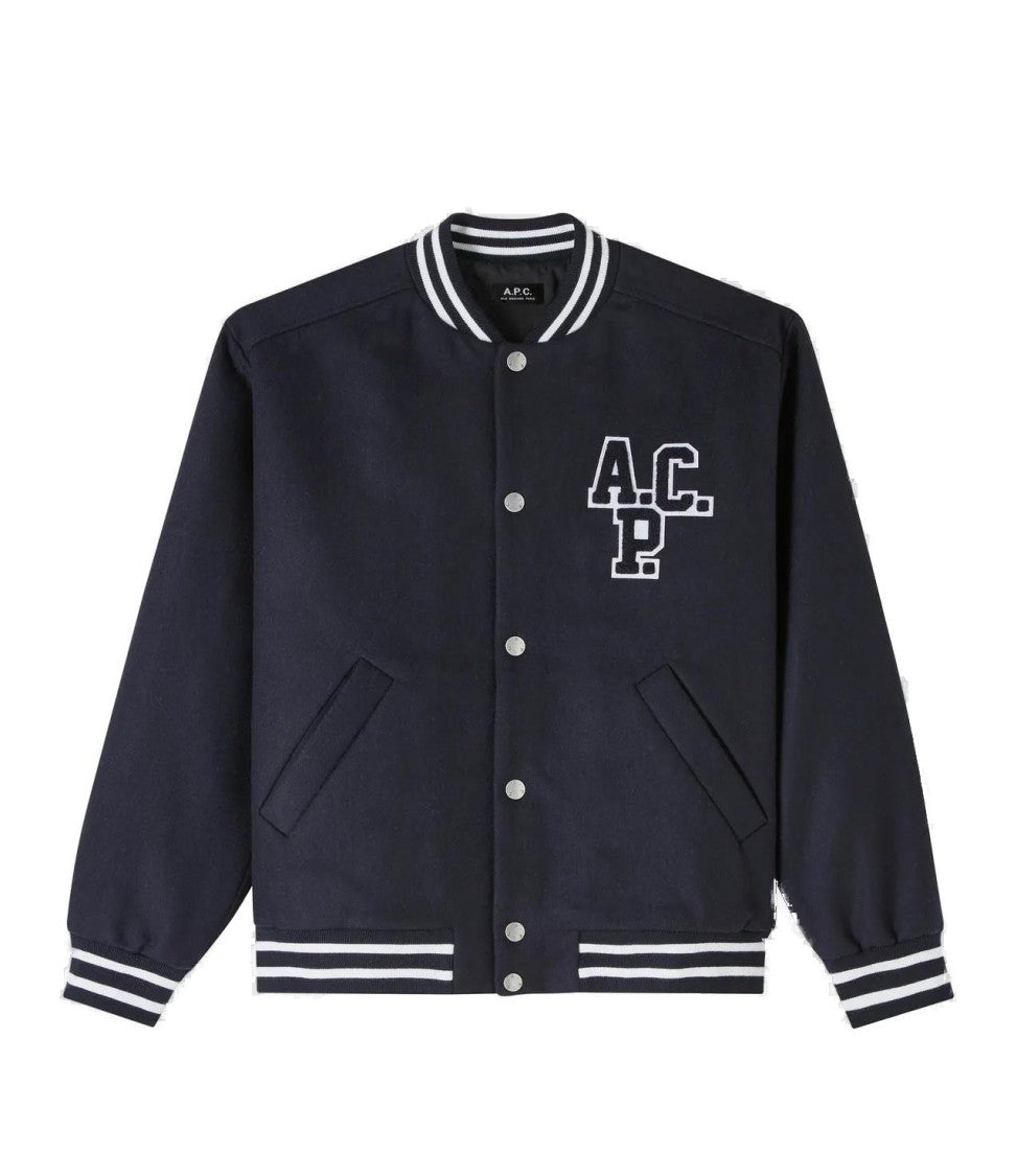 A.P.C. Unisex Dark Navy Varsity Jacket