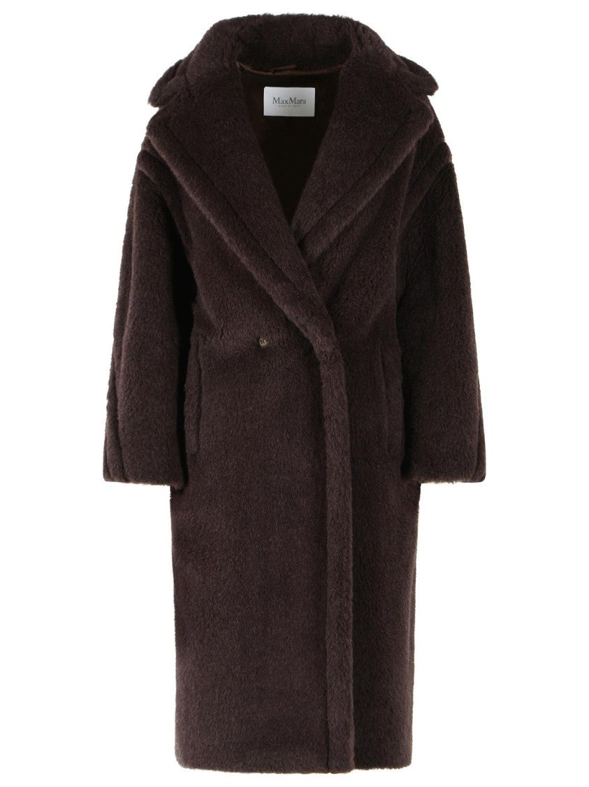 Max Mara 'Tedgirl' Dark Brown Alpaca Blend Coat