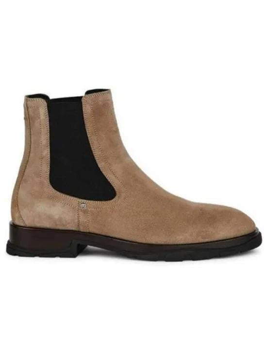 Alexander Mcqueen Ankle Boot In Warm Beige Suede
