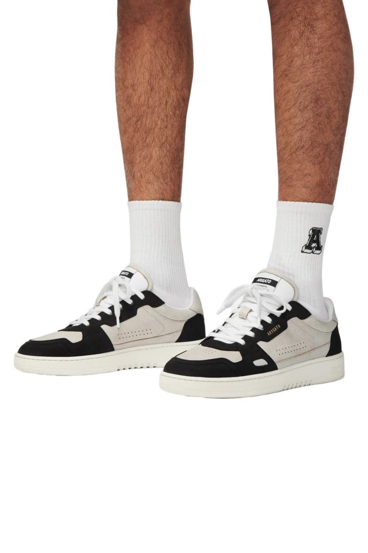 Axel Arigato Beige Black Leather Rubber Sole Sneakers