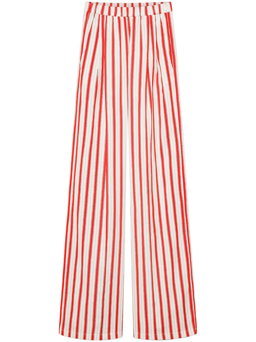 Forte Forte Pinstriped Straight-Leg Trousers With High Waist Design