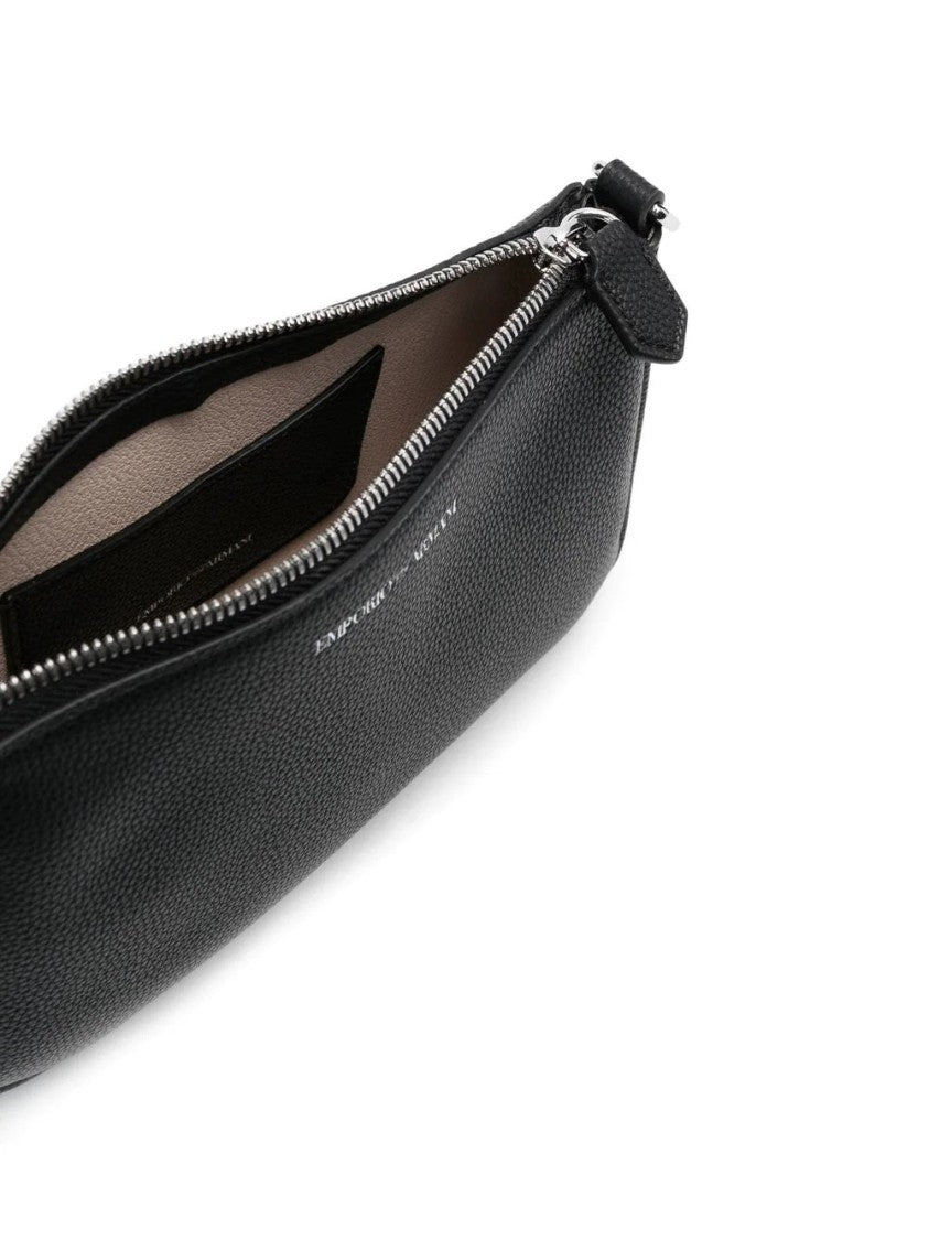 Emporio Armani Textured Black Crossbody Mini Bag