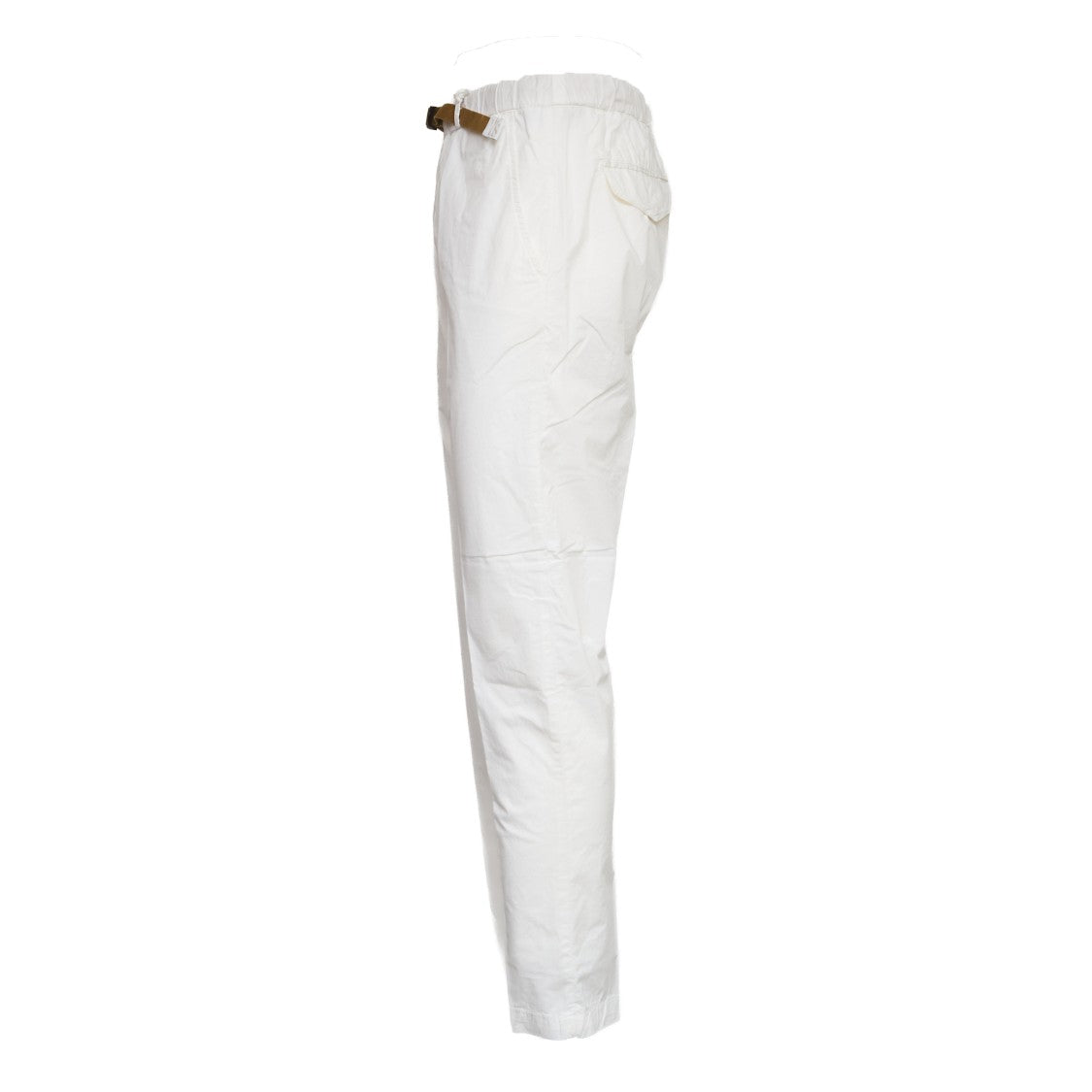 White Sand Panaché Canvas Drawstring Straight Leg Pants