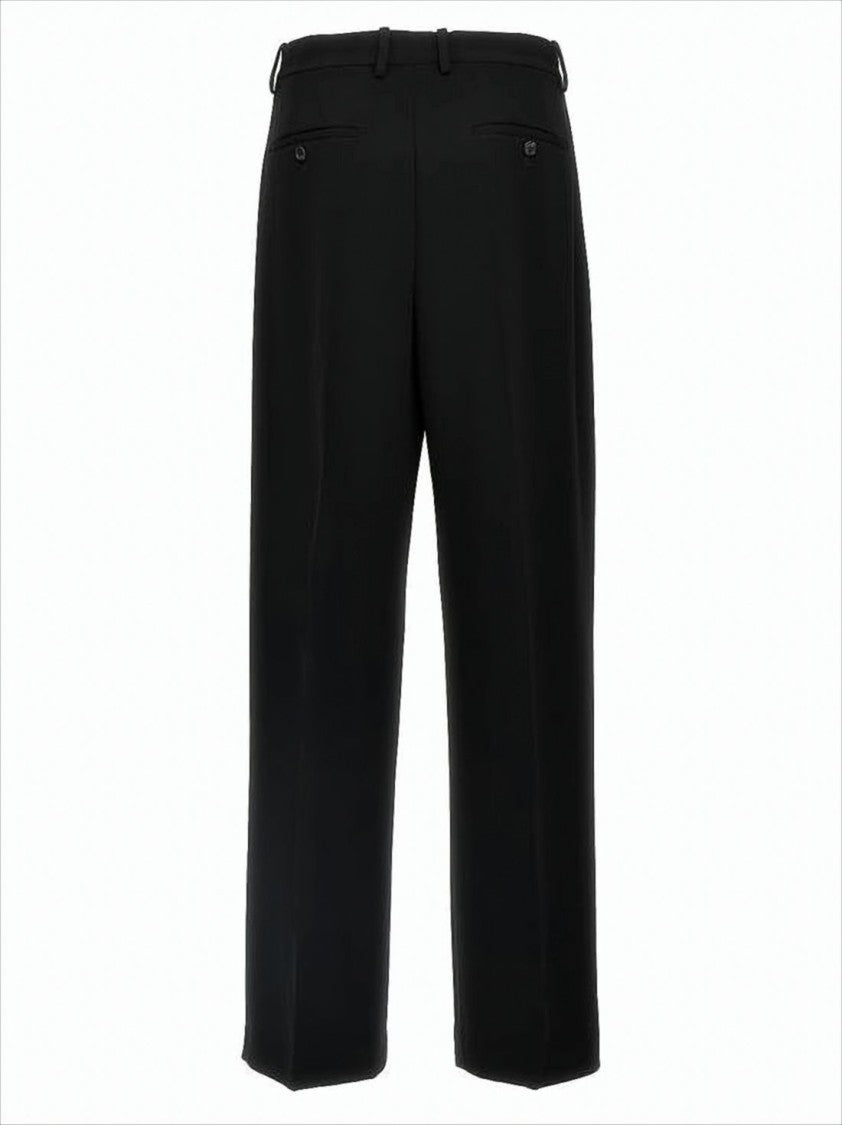 Theory Straight-Leg Black Tailored Pants With Mid-Rise Waist
