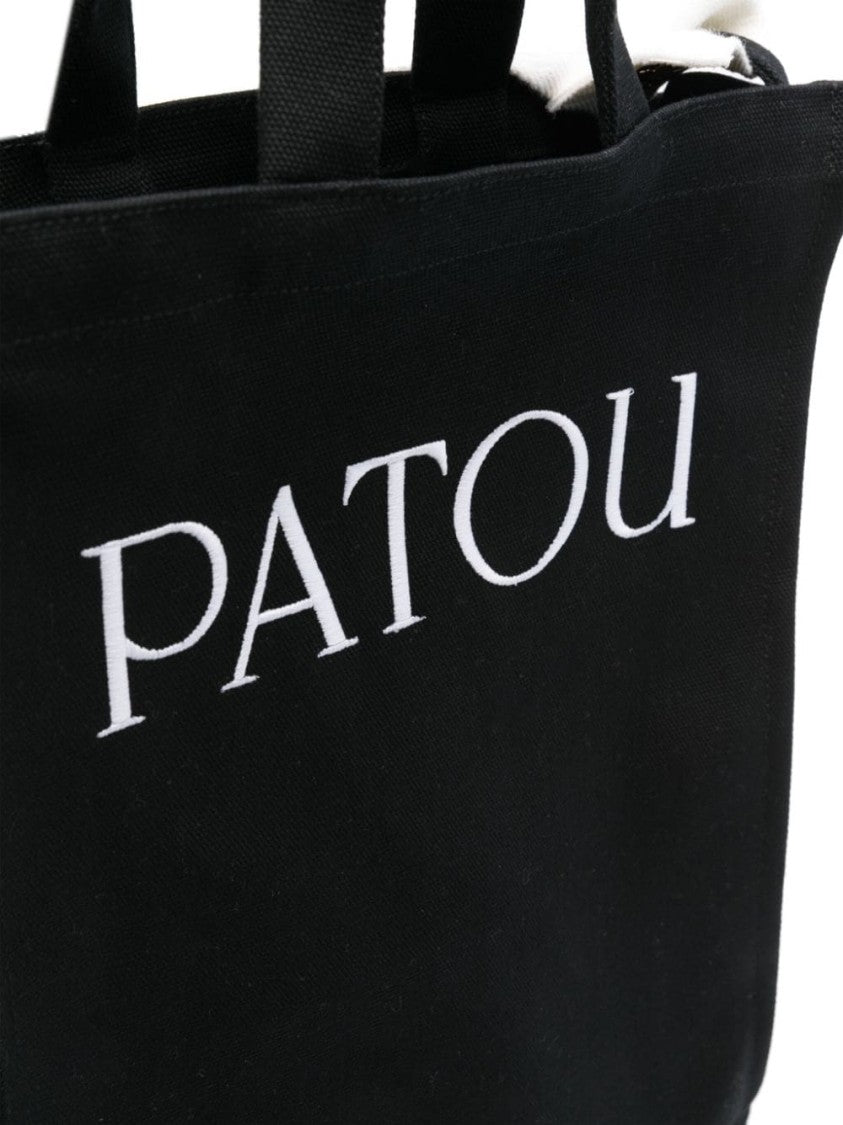 Patou Black/White Shoulder Bag With Logo