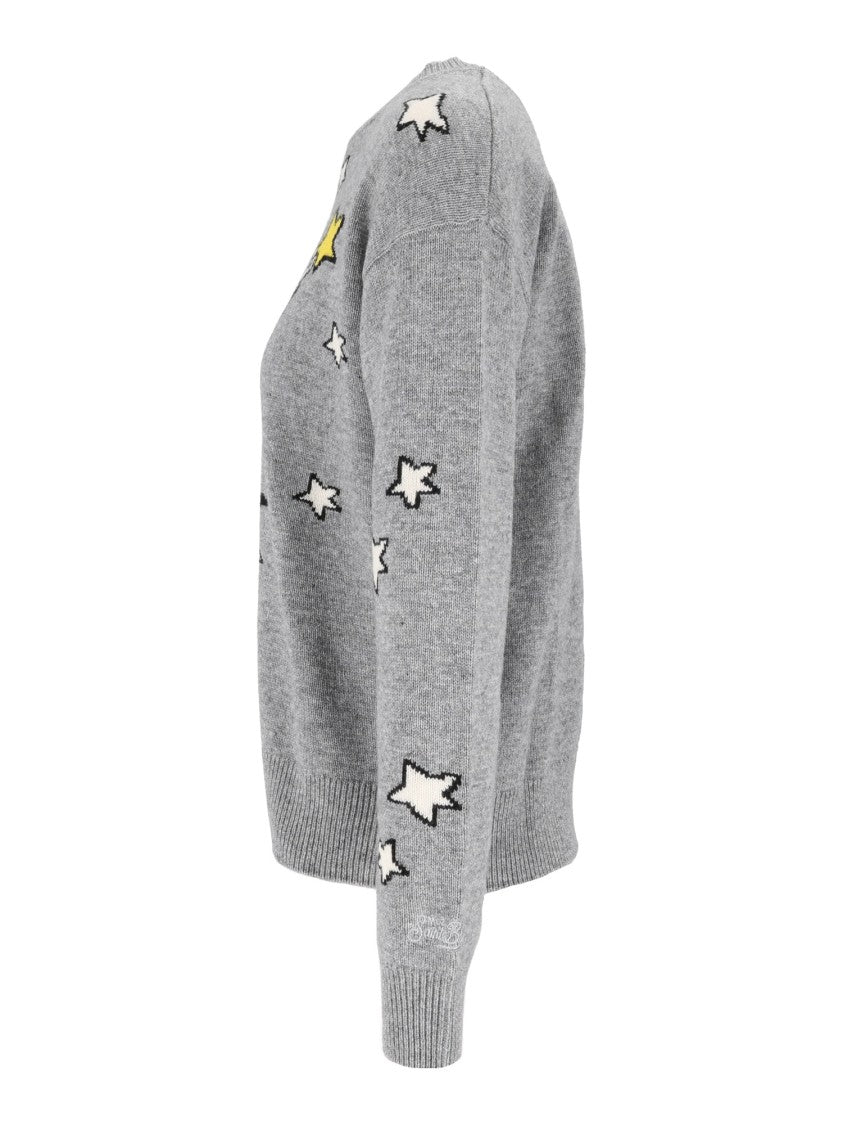 Mc2 Saint Barth Grey Tessa Peanuts Touching Stars Crewneck Sweater