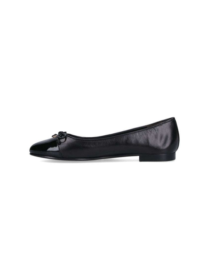 Tory Burch Logo' Ballerinas – Black