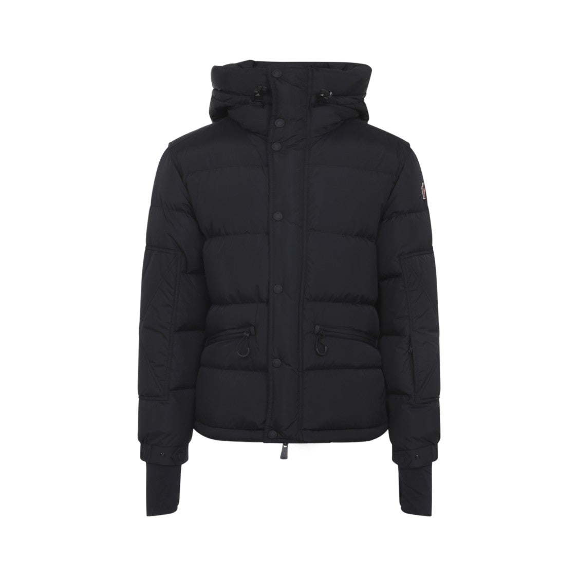 Moncler Grenoble Padded Black Jacket With High Collar And Adjustable Hood