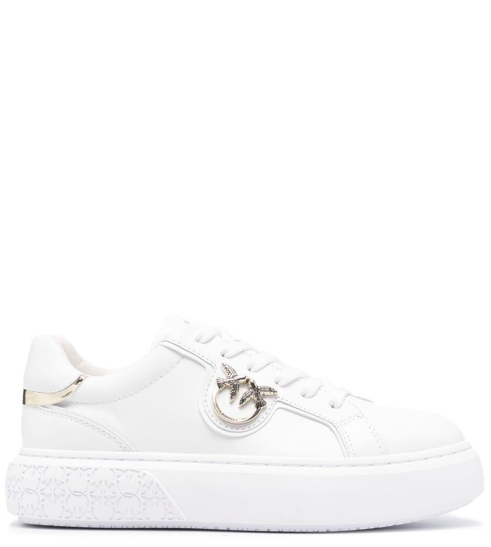 Pinko Pinko Flatform Sneakers With Gold Metal Logo
