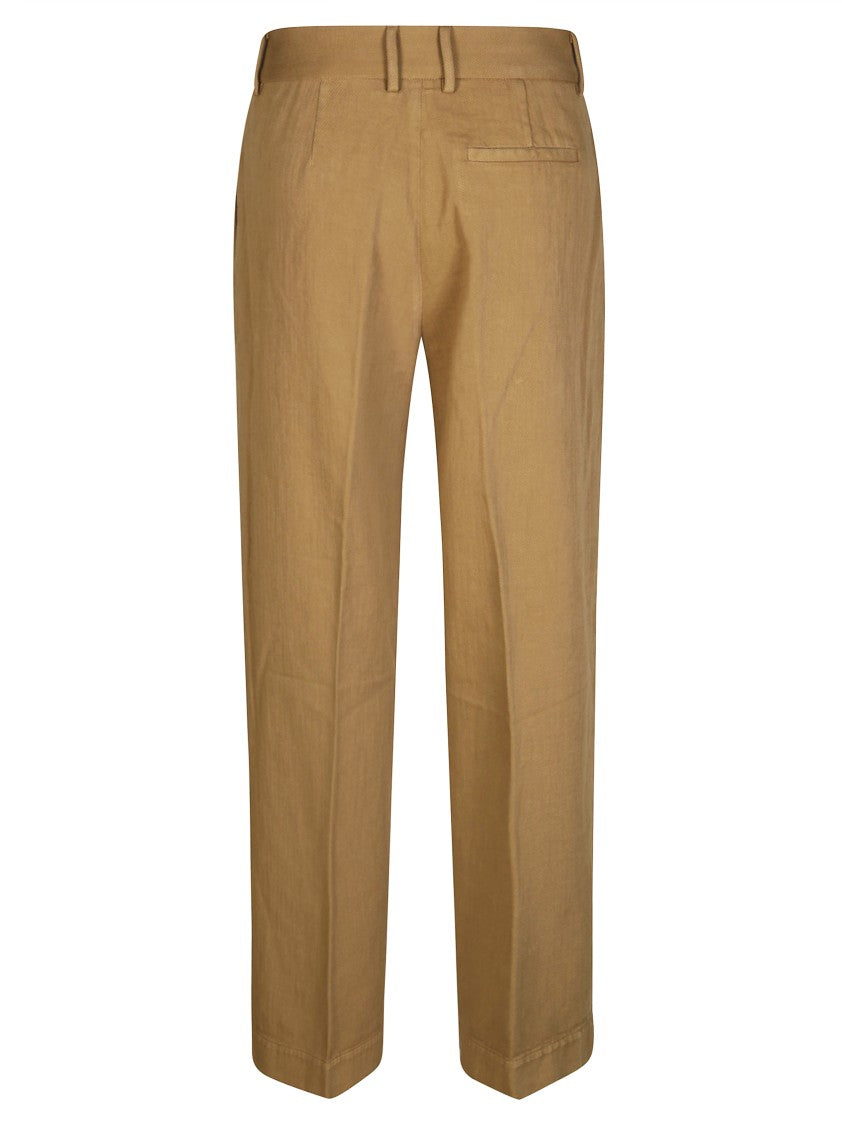 Forte Forte Fluid Brown Pants With Pleats