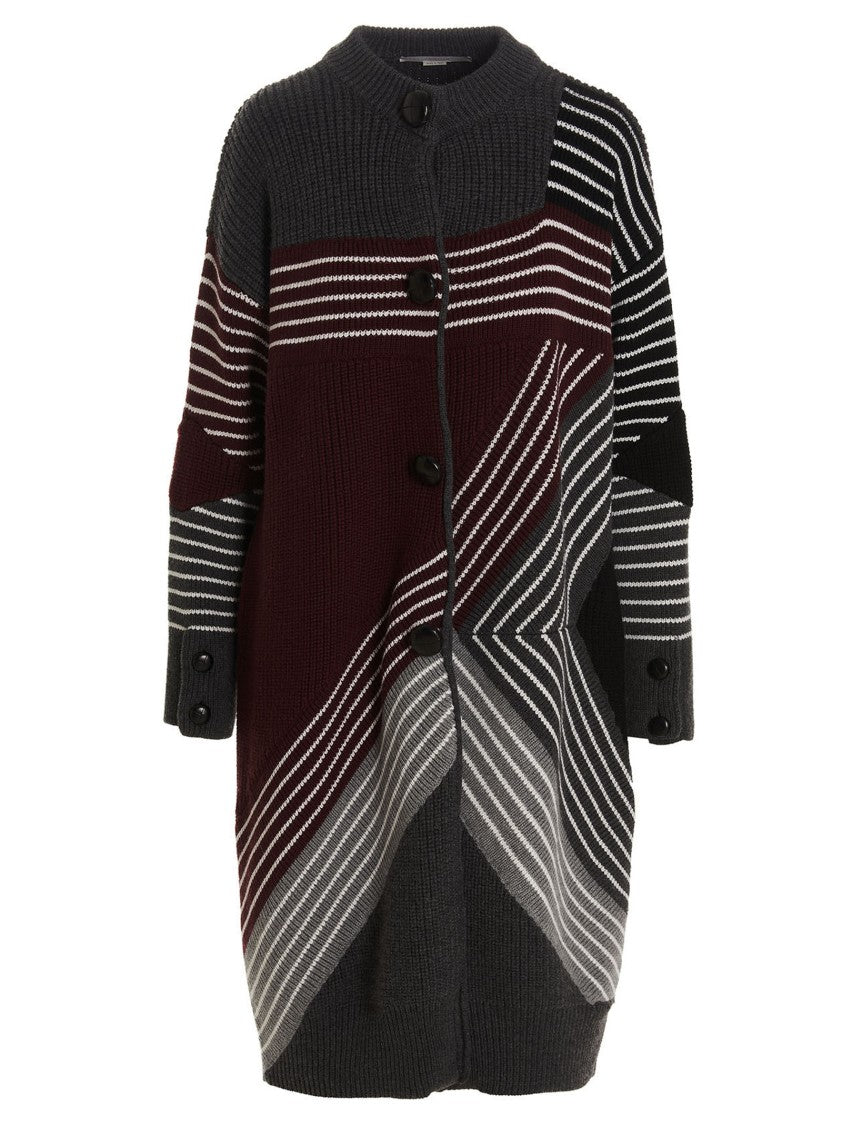 Stella Mccartney Multicolor Striped Coat