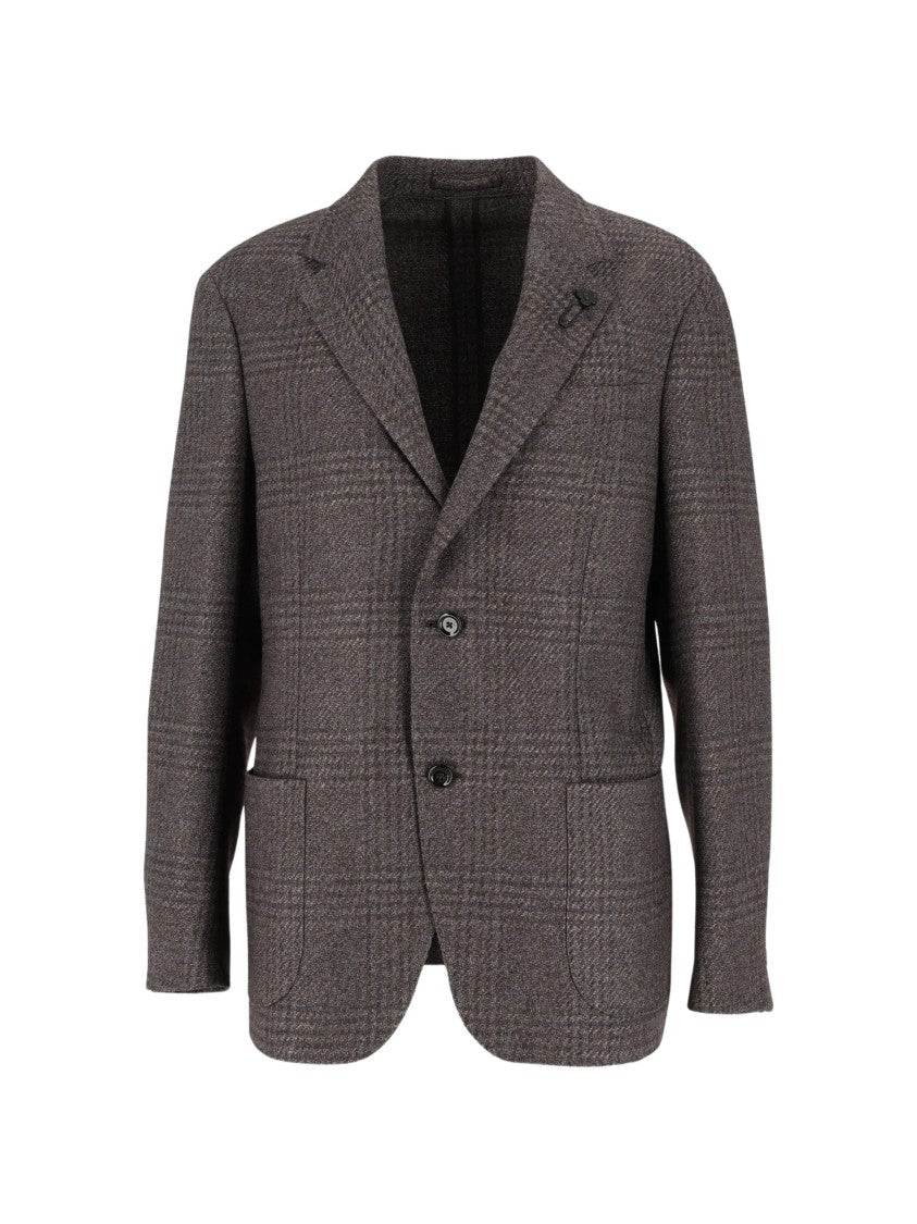 Lardini Roma Prince Of Wales Check Blazer