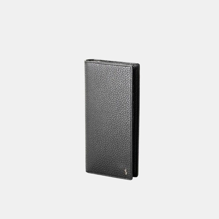 Serapian Cachemire Leather Black Wallet With Palladium Finish