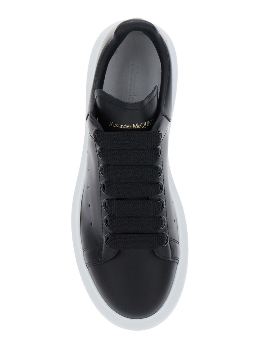 Alexander Mcqueen Black Calf Leather Sneakers