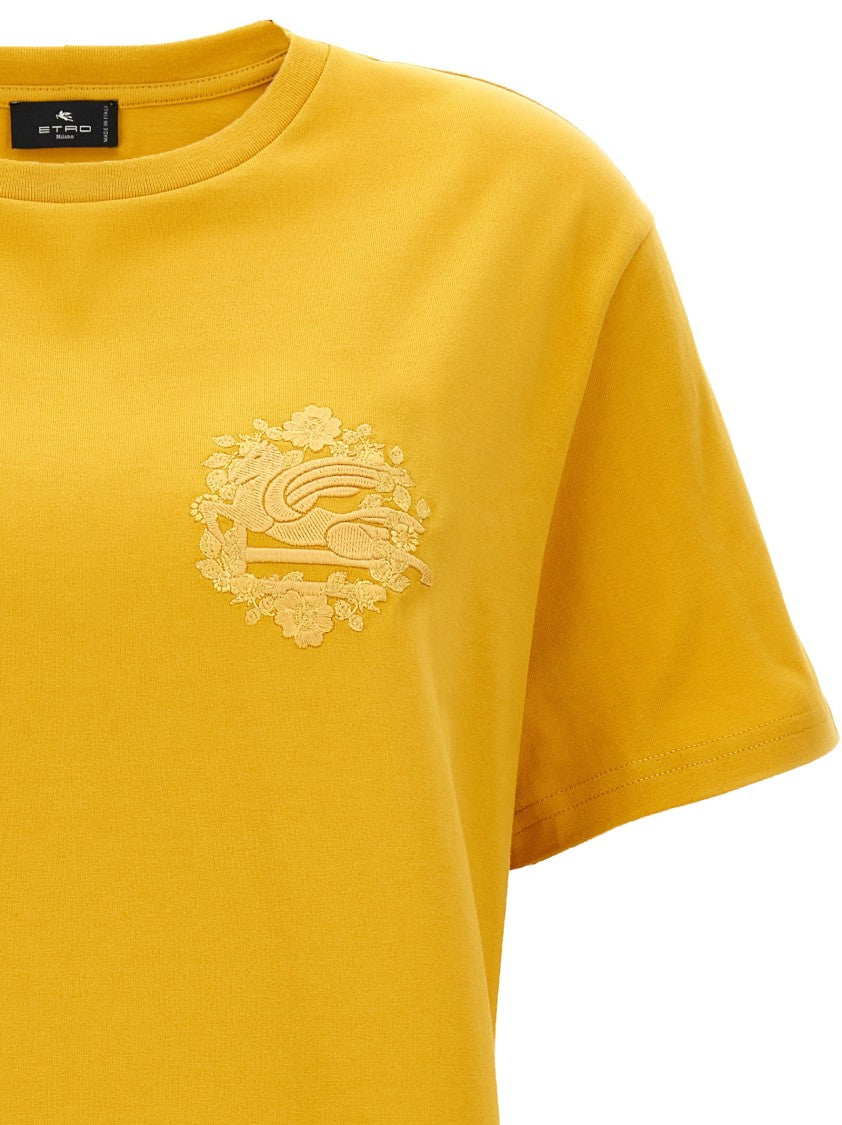 Etro Tone-On-Tone Embroidered Logo T-Shirt