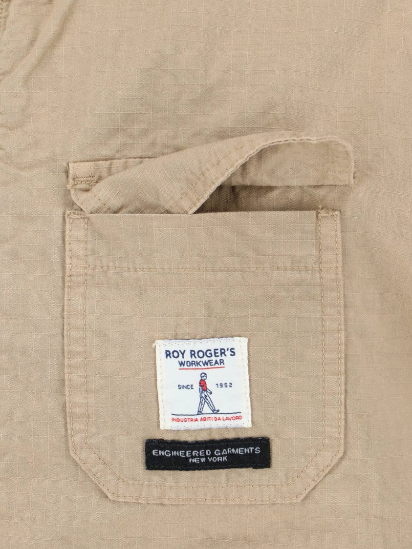 Roy Rogers Beige Hooded Cotton Vest Jacket