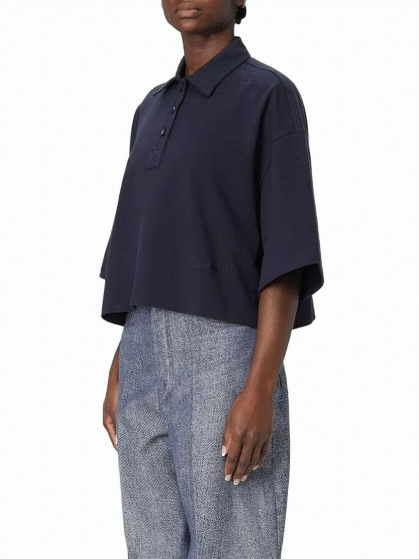 Bottega Veneta Boxy Cropped Polo Shirt