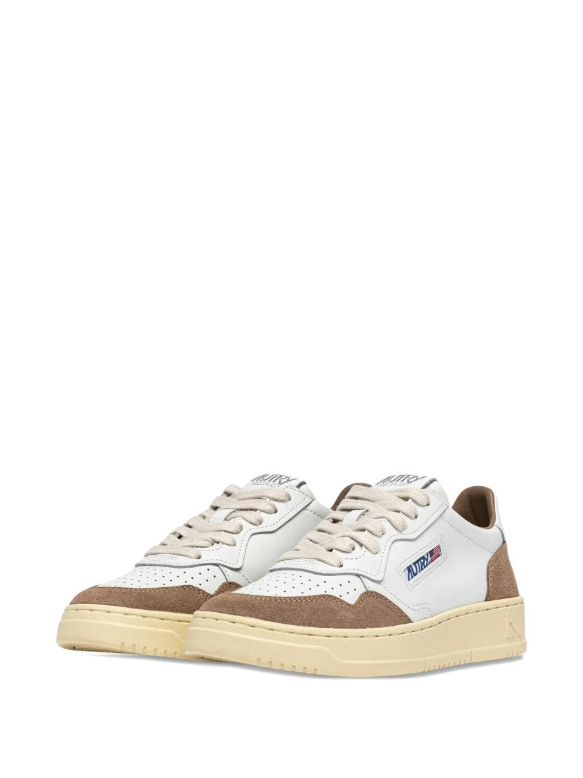 Autry White Medalist Low Perforated Leather Sneakers