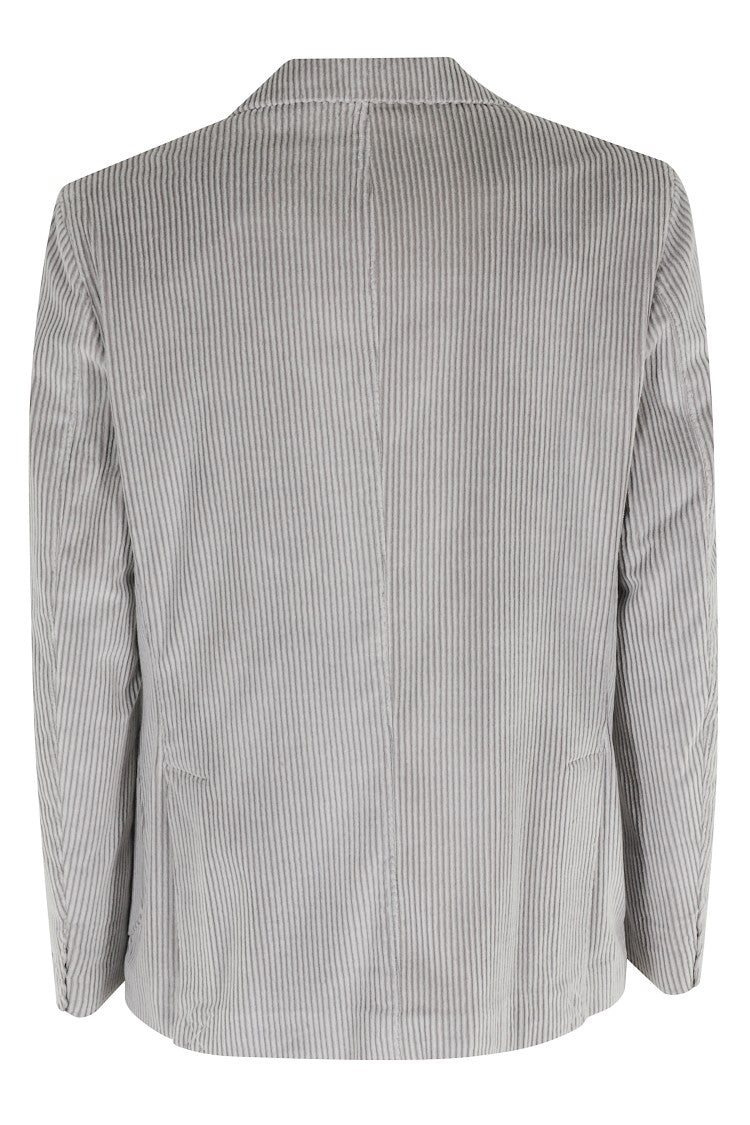 Eleventy Clay Velvet Ribbed Soft Jacket