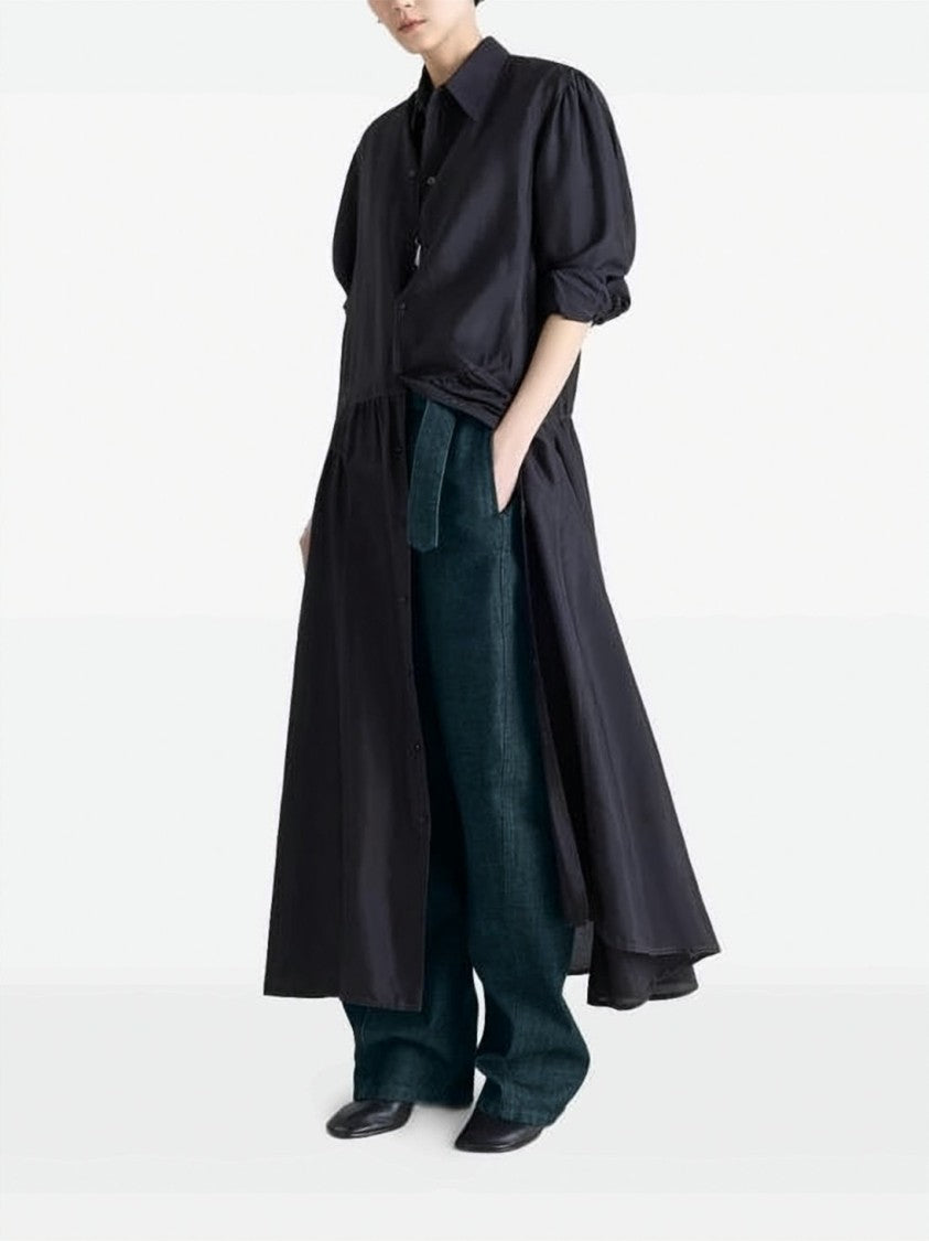 Lemaire High-Waisted Wide-Leg Pants With Textured Fabric