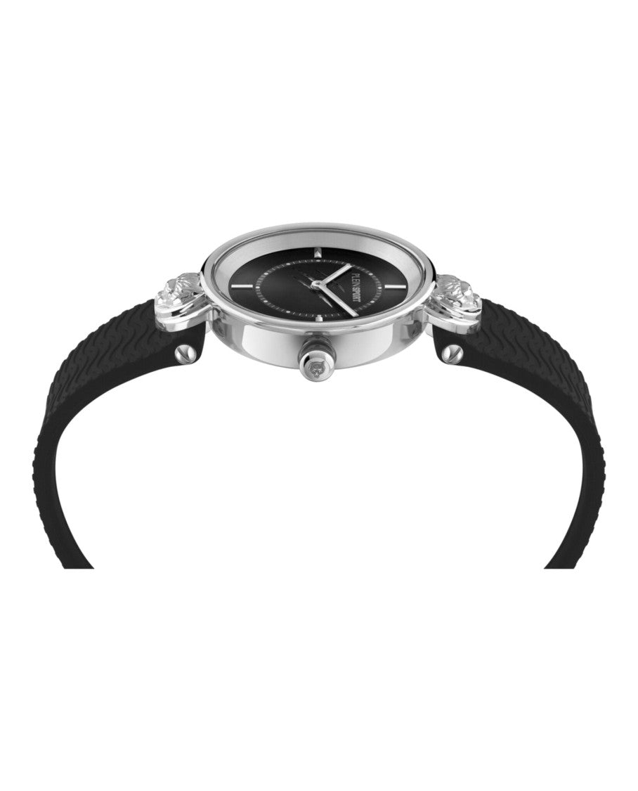 Plein Sport Two-Hand Quartz Movement Watch With Textured Silicone Strap