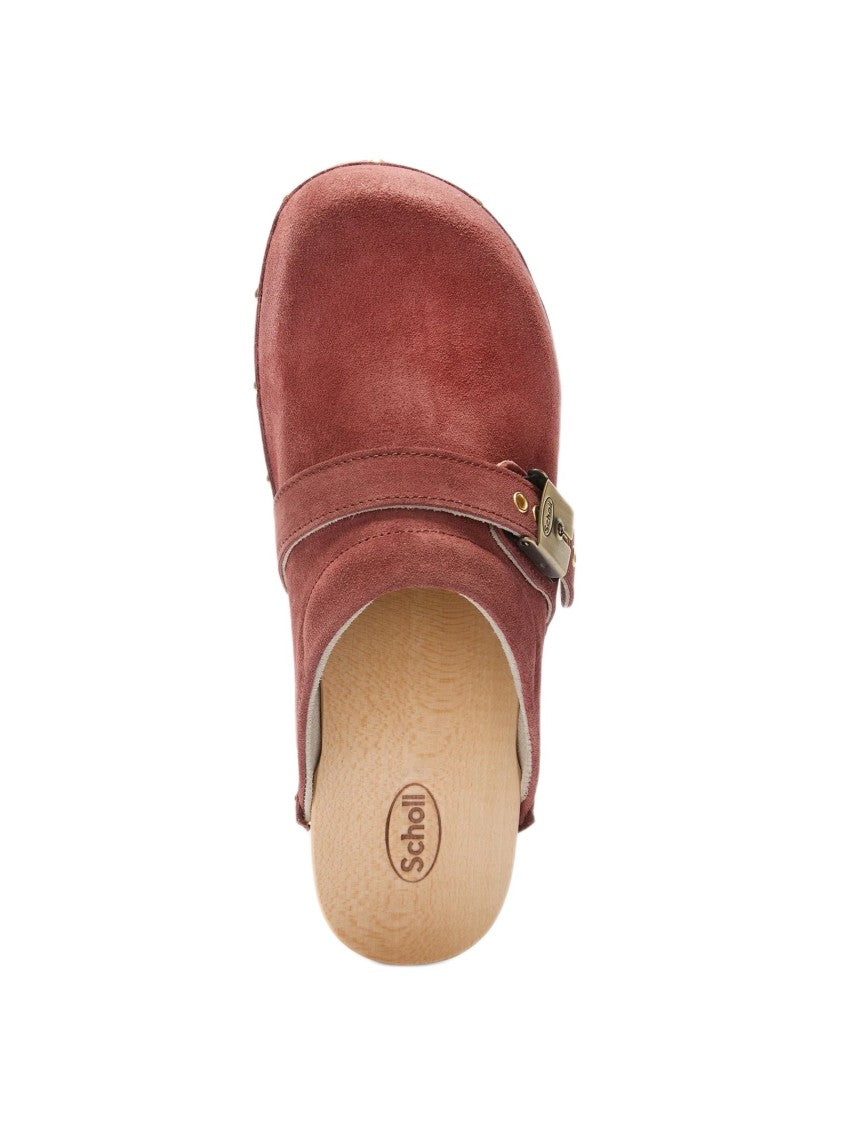 Scholl Iconic Retro Clog Sandals With Gold-Tone Buckle