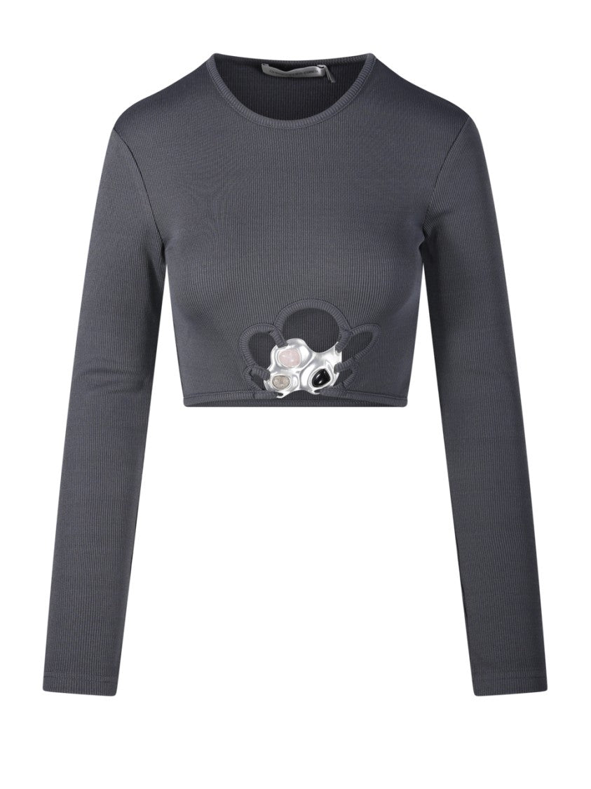 Christopher Esber Trio Stone Cropped Top