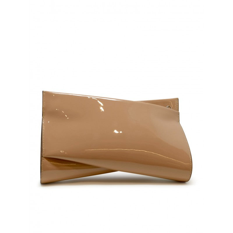 Christian Louboutin 3245151 Pk1a Nude Patent Loubitwist Clutch Bag