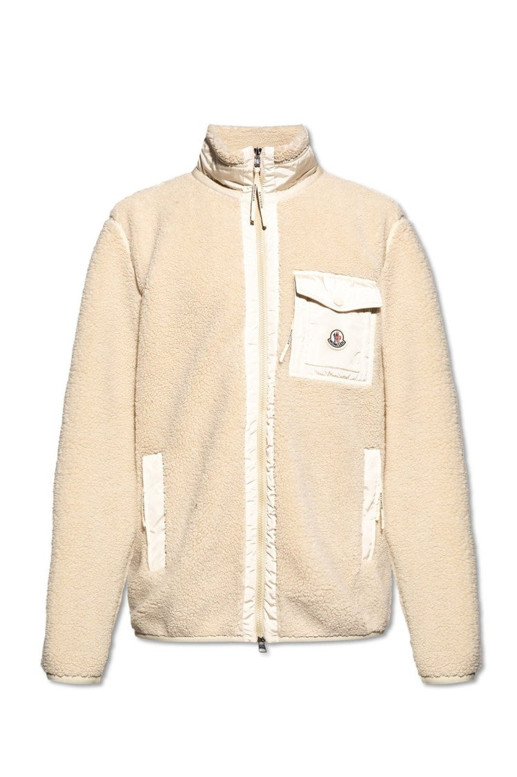 Moncler Relaxed Fit Zip-Up Fleece Cardigan