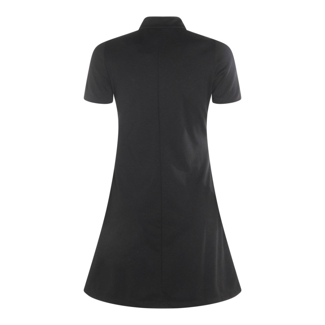 Courrèges Black Midi Dress With High Collar