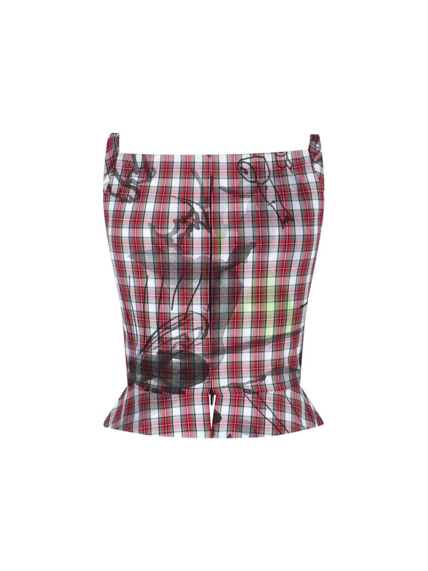 Vivienne Westwood "Sunday" Top In Red Cotton