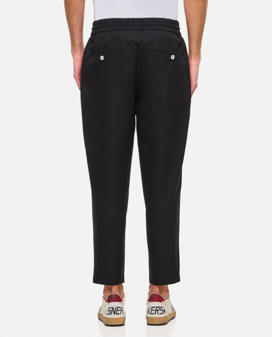 Drôle De Monsieur Tailored Cropped Pants With Drawstring Waist And Pence Pockets