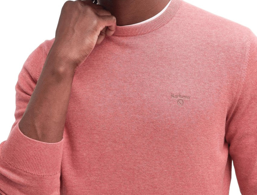 Barbour Tailored Pink Clay Sweatshirt With Subtle Embroidery