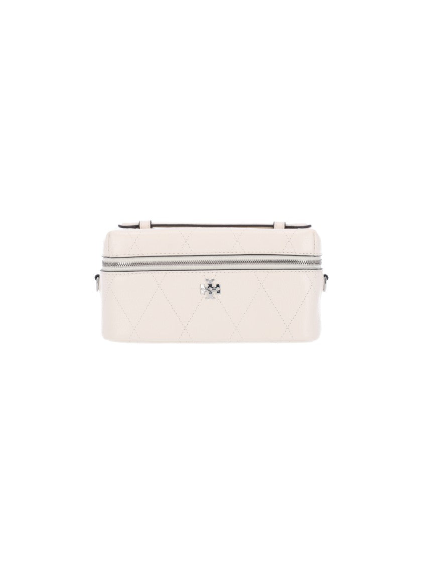 Tory Burch Cream Charlie Calfskin Vanity Bag