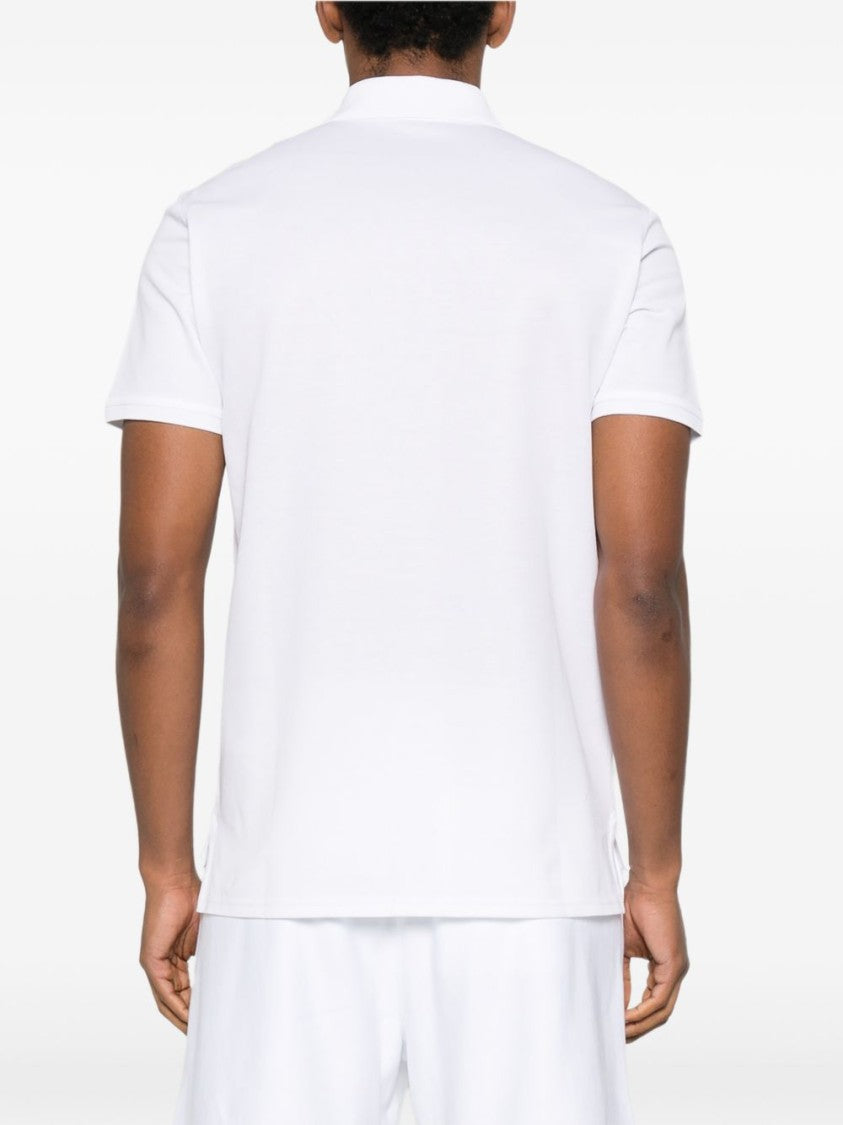 Givenchy White Silk And Nylon Textured Polo