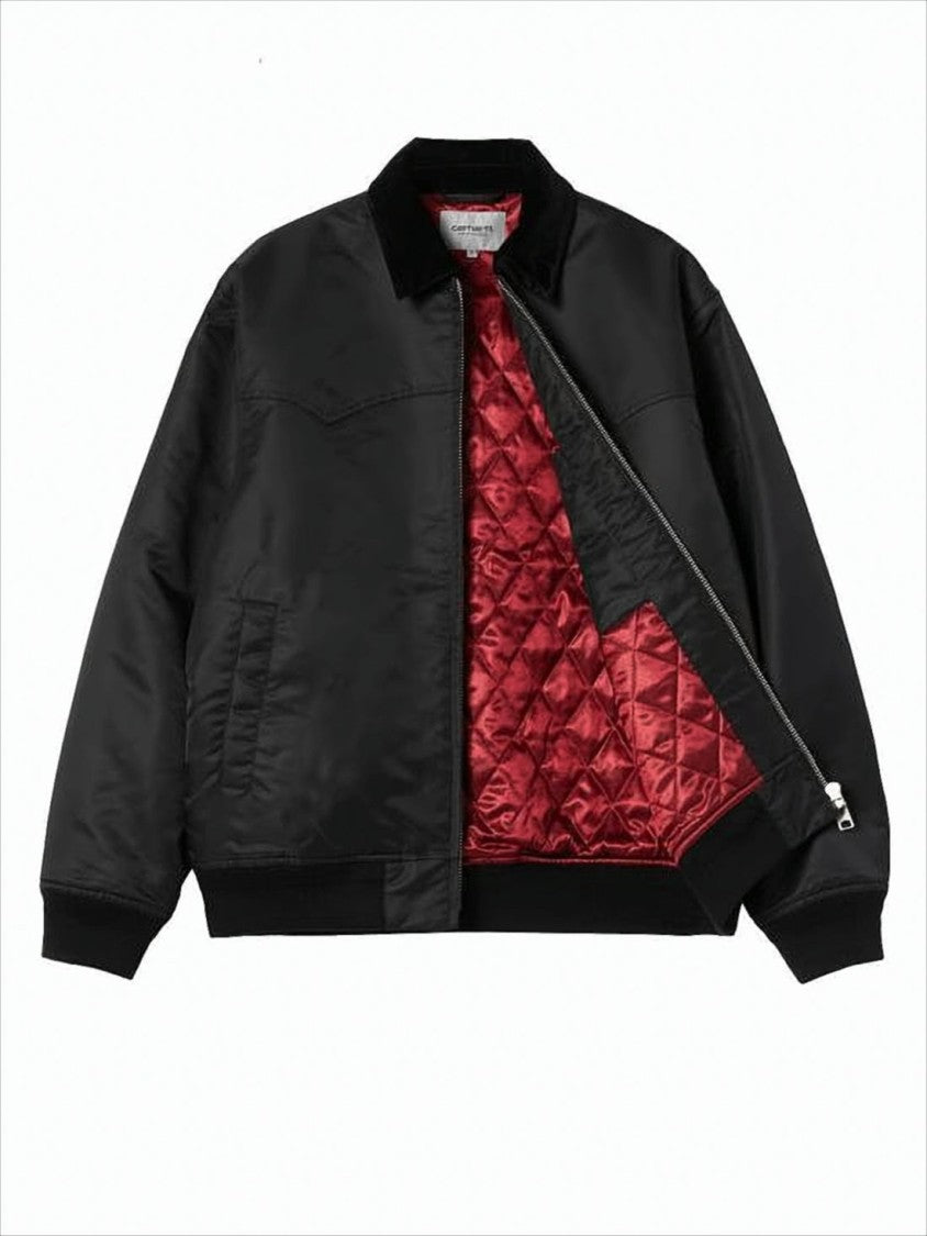 Carhartt Wip Quilted Black Nylon Jacket