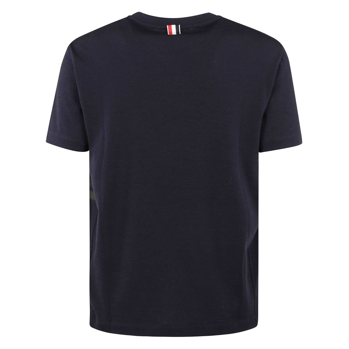 Thom Browne Short-Sleeved Black Jersey Wool T-Shirt