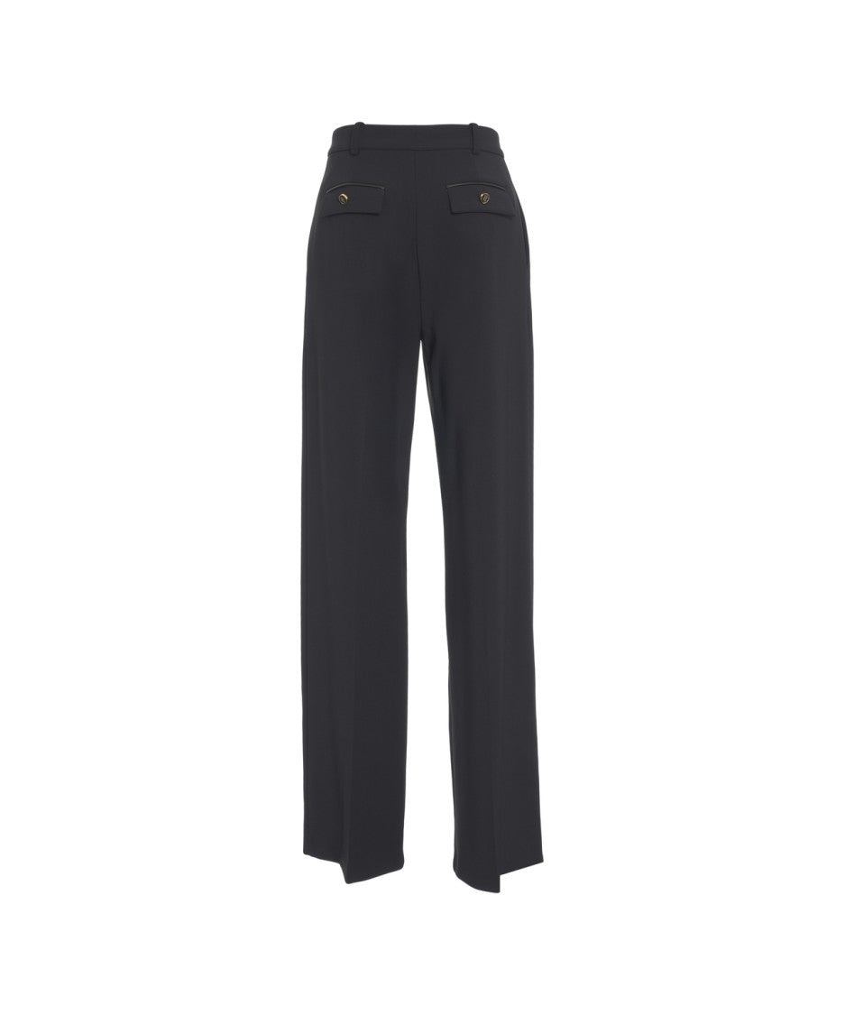 Elisabetta Franchi Wide-Leg Trousers With High Waist
