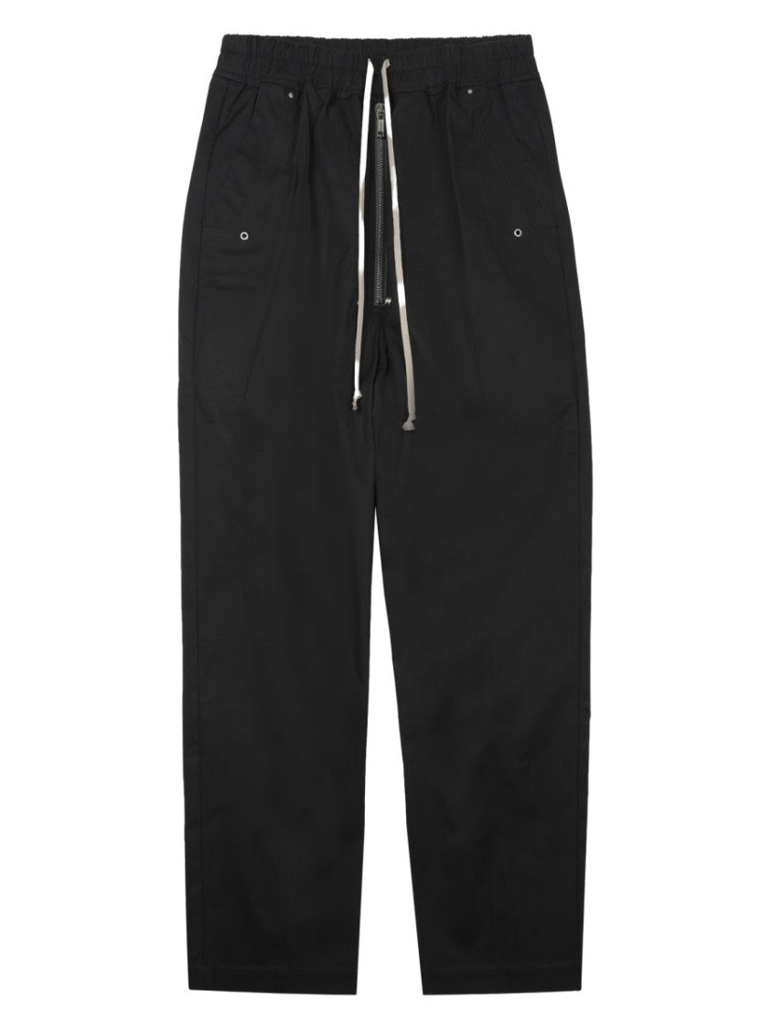 Rick Owens Relaxed Fit Pants With Elastic Waistband And Eyelet Details