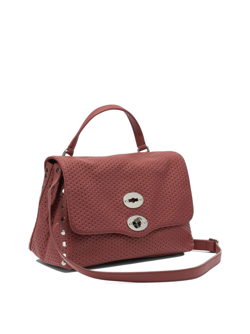Zanellato Textured Leather Handbag With Turn-Lock Closure