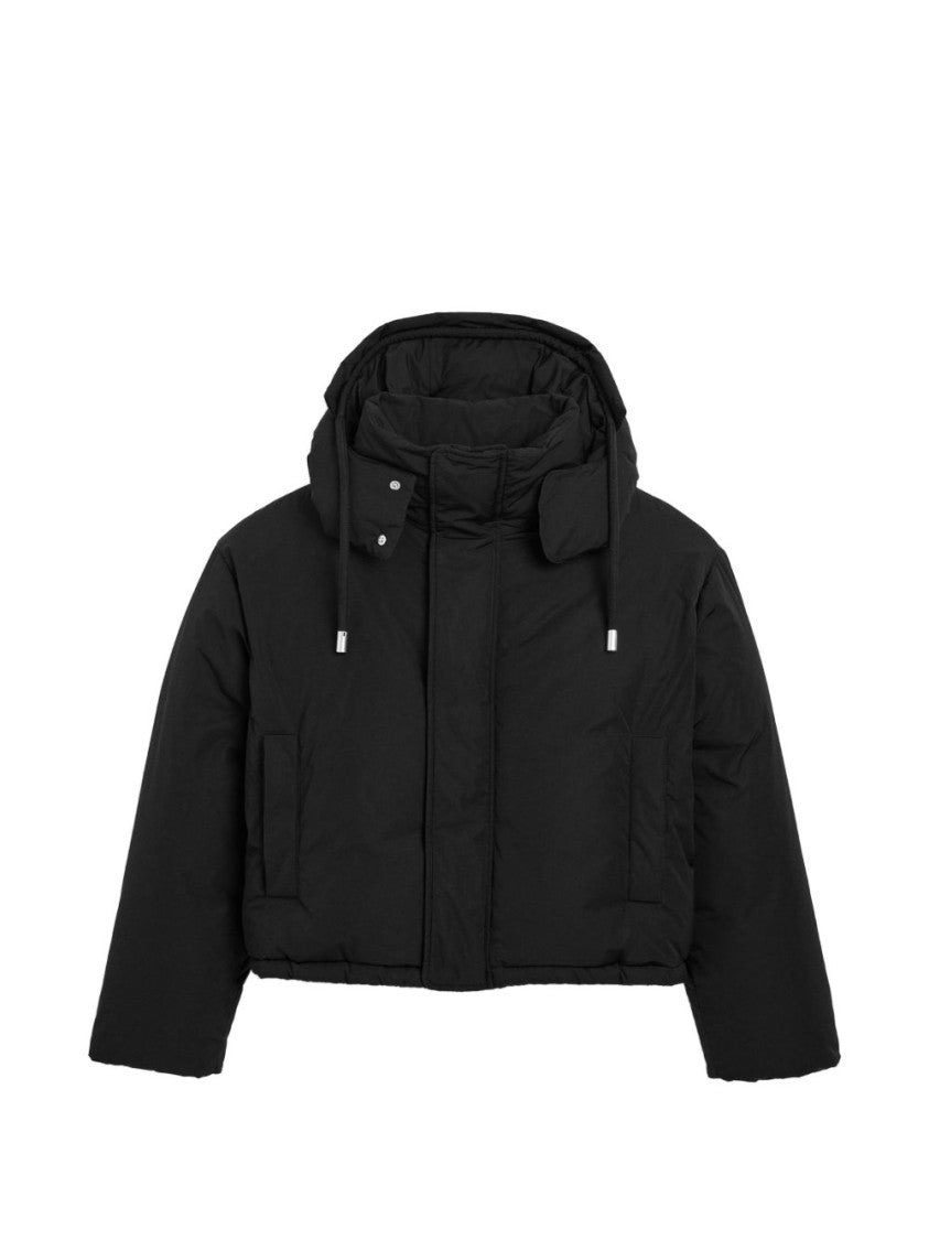 Ami Paris Cropped Puffer Jacket With Detachable Hood