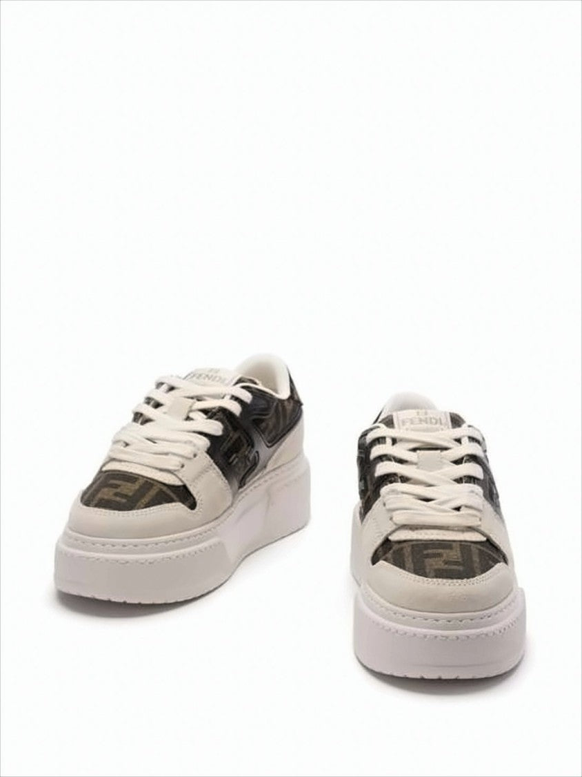 Fendi Chunky Platform Low-Top Sneakers With Monogram Design