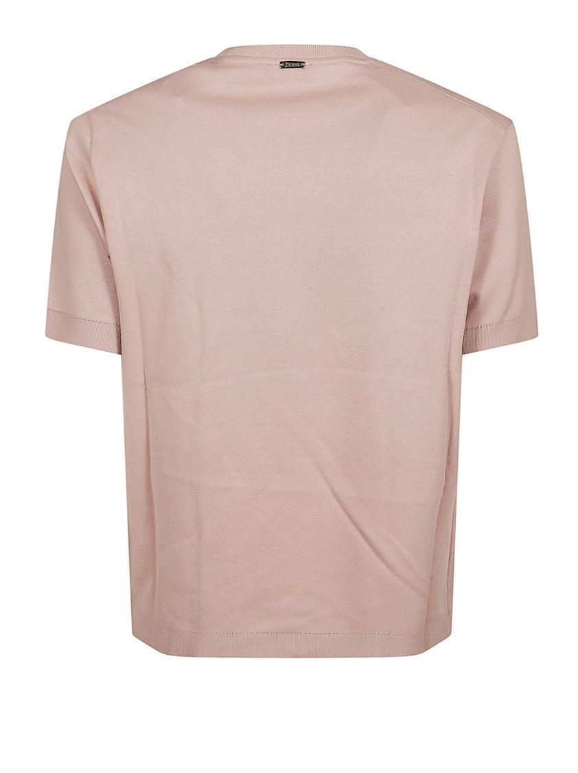 Herno Minimalist Crew Neck T-Shirt In Superfine Cotton