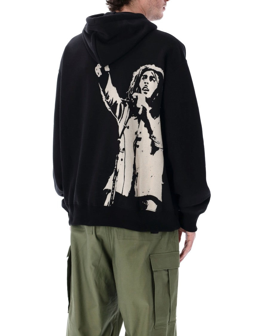 Junya Watanabe Black Hoodie With Contrast Logo