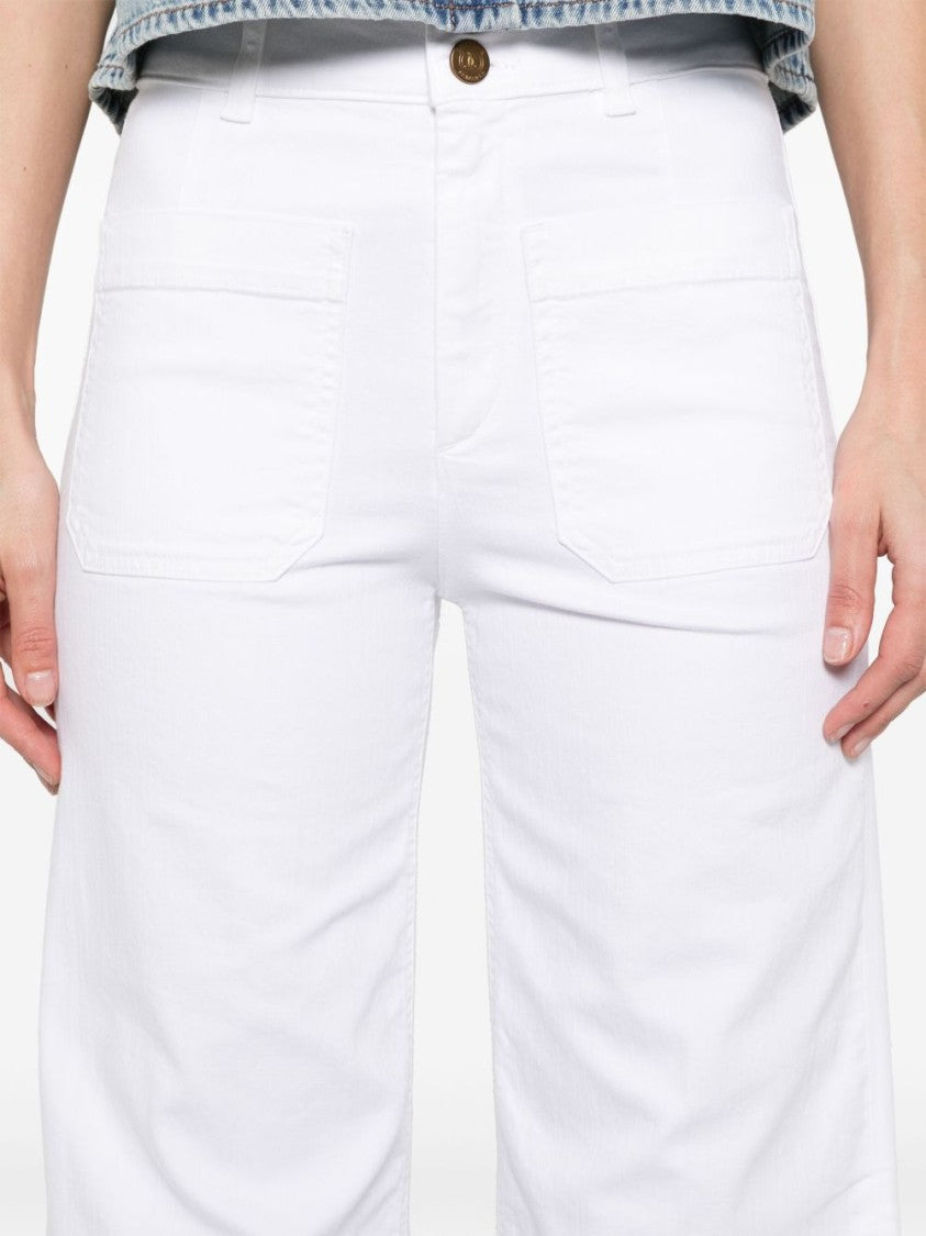 Seafarer Wide-Leg High-Waist Double-Button Pants
