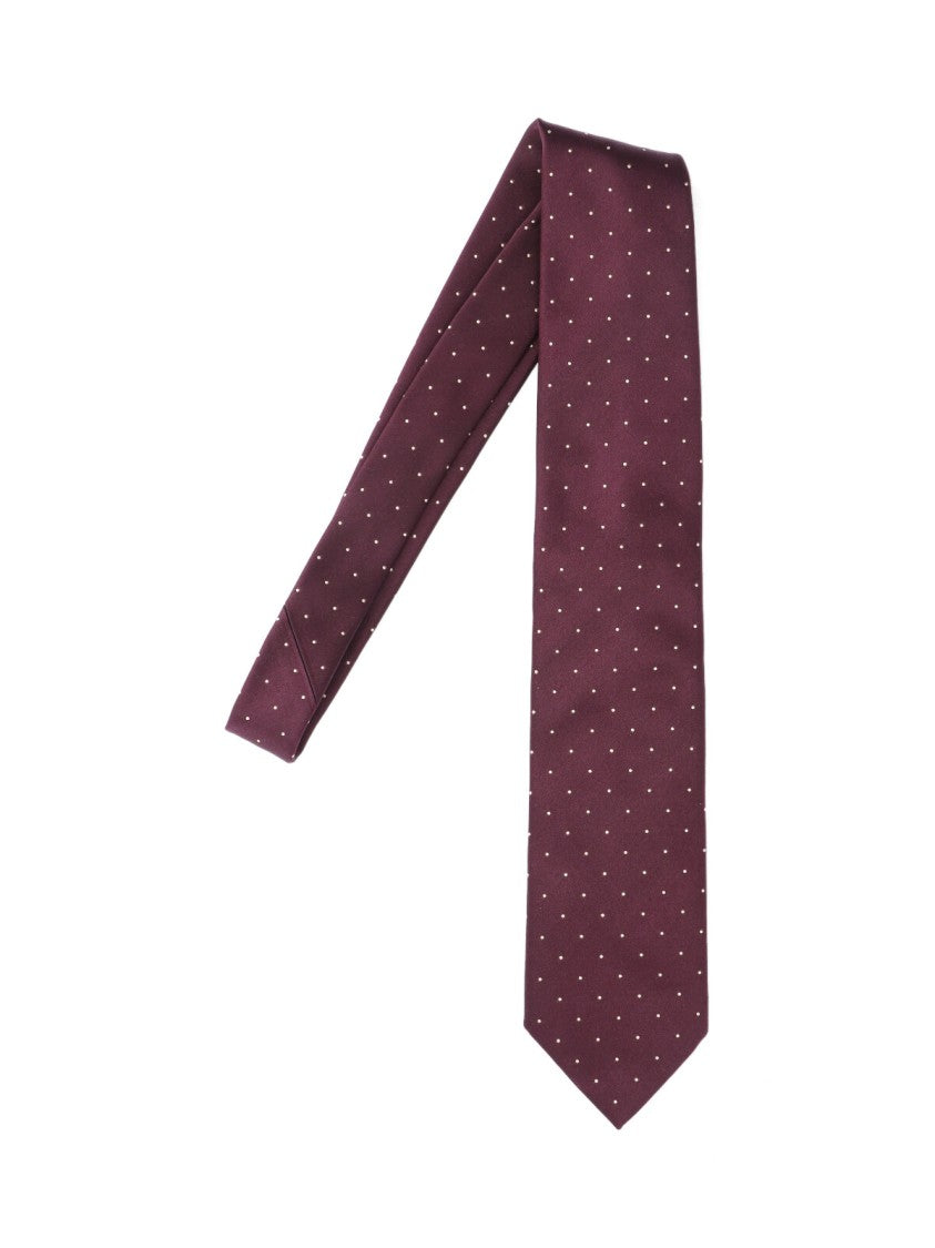 Tom Ford Polka Dot Tie, In Red Mulberry Silk