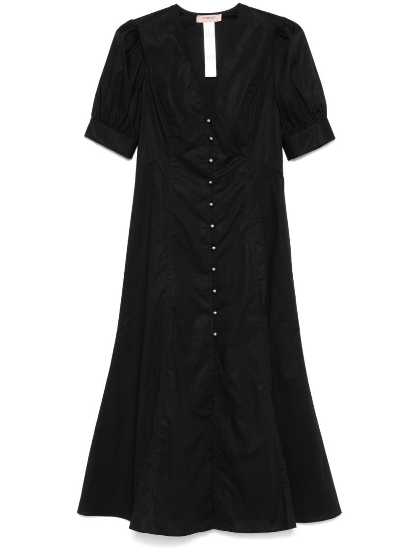 Twin-Set Midi Dress With Front Button Fastening
