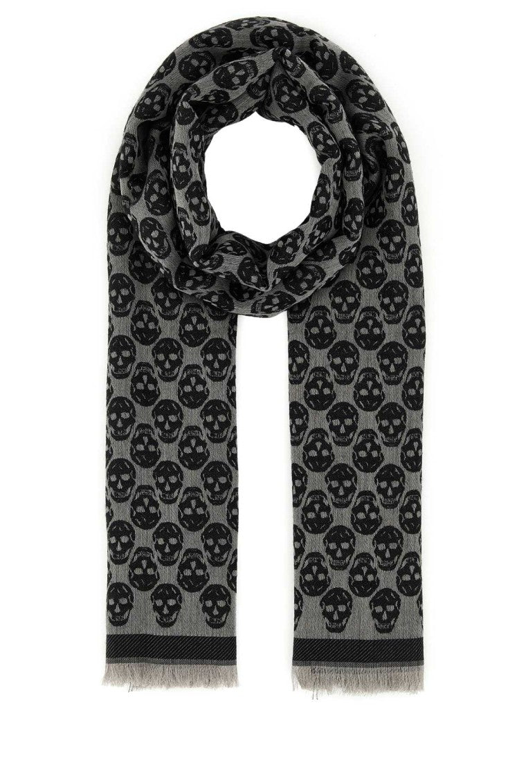Alexander Mcqueen Embroidered Wool Blend Foulard