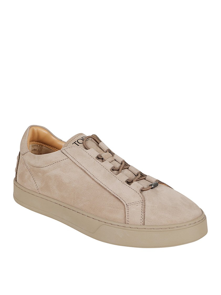 Tod's Minimalist Beige Calfskin Sneakers