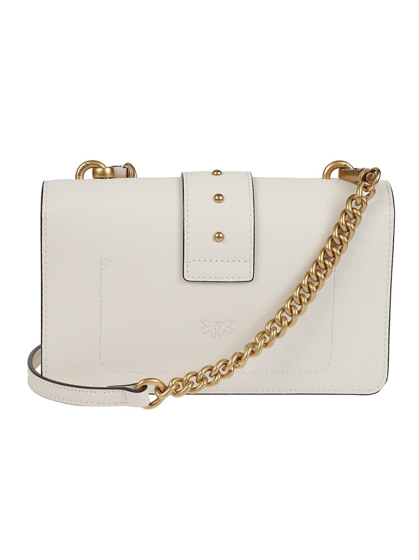 Pinko Love One Mini Rectangular Leather Shoulder Bag